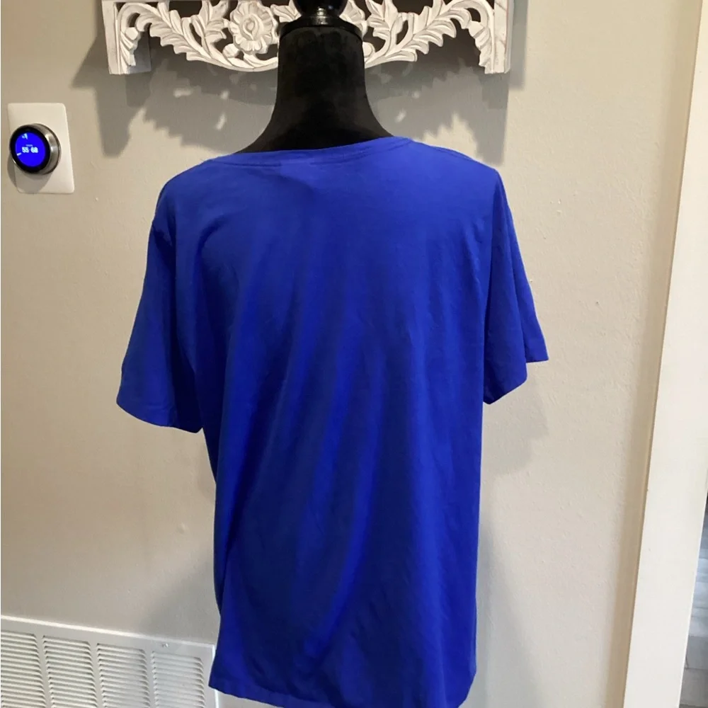 EUC - Hanes "Perfect" Cobalt Blue Tee - Worn Once - Size 2x!!! - Picture 8 of 9